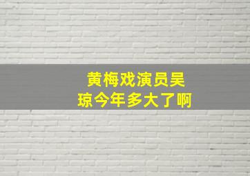 黄梅戏演员吴琼今年多大了啊