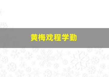 黄梅戏程学勤