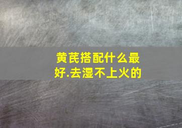 黄芪搭配什么最好.去湿不上火的