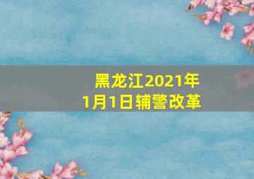 黑龙江2021年1月1日辅警改革