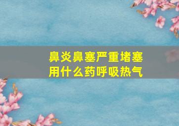 鼻炎鼻塞严重堵塞用什么药呼吸热气