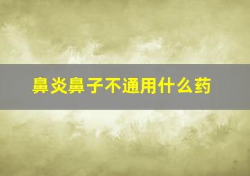 鼻炎鼻子不通用什么药